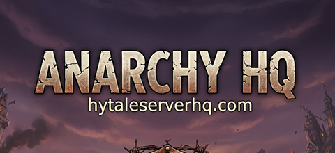 Banner del servidor Hytale Anarchy ServerHQ